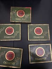 5x 1920s LUCKY STRIKE FLAT FIFTIES Advertising CIGARETTE TINS Empty picture