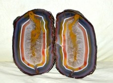 Pair Banded Agate from Patagonia Argentina * Collector Piece *  rare picture