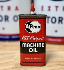 Rare Vintage A Penn All Purpose Machine Oil Can 3oz Oiler Some Contents picture