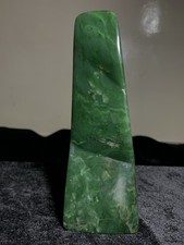 846g Natural Green Nephrite Jade Freeform Polished Specimen Decor 7