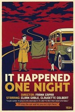 1934 It Happened one night Movie Repro Print Poster 13x19 picture