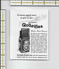 Rolleiflex camera Burleigh Brooks Inc. 1953 magazine small print ad picture