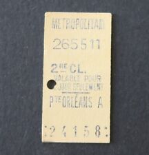 Antique 1925 PORTE D'ORLEANS Metropolitan Paris Railway Tickets 4 picture