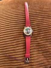 Vintage 1970s Woody Woodpecker Cartoon Wristwatch Red Bird Child Theme 14mm work picture