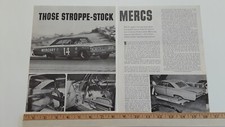 BILL STROPPE MERCURY MARAUDER STOCK CAR ORIGINAL 1963 ARTICLE picture