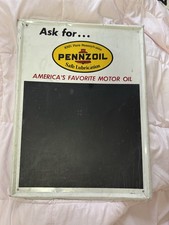 Pennzoil Metal Chalkboard Sign AM-5-65 picture