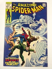 Amazing Spider-Man 74 1969 FN/VF 7.0 Last 12c Cover Silvermane John Romita Key  picture