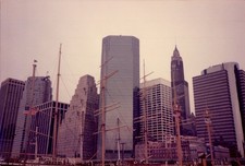 1980s Lower Manhattan Skyline South Street Seaport NYC Original Color Photo picture