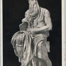 c1930s Rome Italy Michelangelo Moses Statue RPPC Postcard San Pietro in Vincoli picture