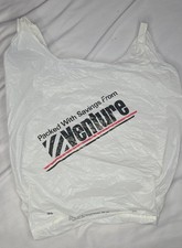Venture Discount Department Stores Vintage White Plastic Shopping Bag Sack 1980s picture