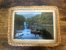 Ireland Killarney John Hinde Postcard Glass and Straw framed trivet - picture