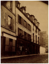 Paris, 5 Rue du Faubourg-Saint-Jacques, Wine Commerce vintage albumen print.  picture