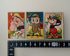 Mickey Mouse Betty Boop Popeye Vintage Menko 3 cards 1948 Japanese Tracking picture