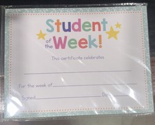 Student of The Week Colorful Classics Certificates W/ Stars -30 ct picture