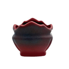 Vintage Van Briggle Art Pottery Vase Mulberry Scalloped Pillow Colorado Springs picture