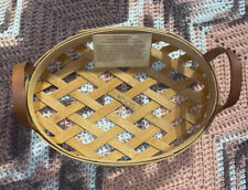 Vintage 97 Workshops of Gerald E Henn 9.5”x13”  Basket Leather Handles Signed picture