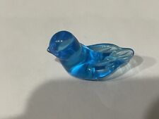 Leo Ward Bluebird of Happiness 1990s Glass Bird Figurine Signed  picture