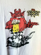 Vtg Short Sleeve, Checkered Demon S.Clay Wilson-Nolte 1983 T-shirt Lrg picture