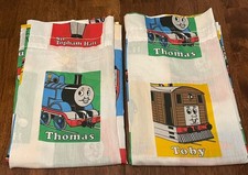 Vtg 1992 Thomas & Friends 64X40 Curtain Panels Set of 2 Trains Retro Kids Room picture