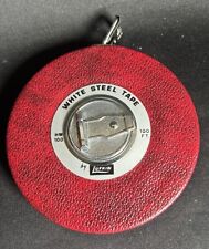 Lufkin 100 Foot White Steel Tape Measuring Tape HW100 Red Leather Exterior picture