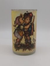 Vintage Sugar Frosted Glass Candle Holder Hummel Girl Kissing Boy 5