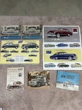 Vintage 1946-1949 Car Brochure Lot: Nash Ambassador 600 Hudson Plymouth Dodge picture