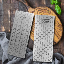 3PCS Diamond Knife Sharpener Plate 400/600/1000 Grit Honing Bench Stone Kit DA picture