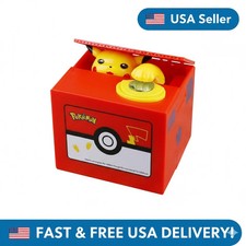 Pikachu Moving Action Figure Electronic Coin Money Piggy Bank picture