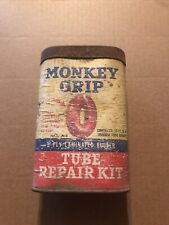 VINTAGE MONKEY GRIP COLD PATCH TIRE TUBE REPAIR KIT EMPTY CONTAINER picture