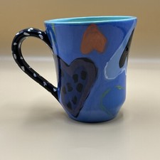 Droll Designs Coffee Cup Mug 2004 Hearts Pottery Hand Painted picture