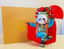 VTG Royal Warrior Sichuan Opera Panda Porcelain Statue 9.5