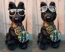 Black German Shepherd Plush Police Dog with K9 Badge Cool Shades K9 Fundraiser picture