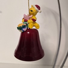 Midwest Winnie the Pooh Disney Red Bell Metal Christmas picture