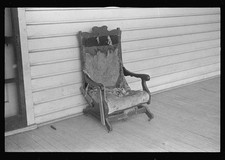 Photo:New Carlisle Ohio 1938 Dilapidated Chair on Porch Farmland Auction picture