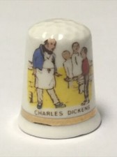 Charles Dickens Oliver From Oliver Twist Thimble Vintage Souvenir Collectible picture