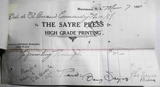 1905 Masonic Knights Templar Financial Set Sayre Press Printer Morristown NJ picture