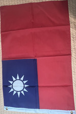 Republic of China Taiwan Flag Red Blue White Sun with Grommets 35 x 58 in picture