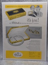Vintage Deltah Simulated Pearls Magazine 1954-55 Print Advertising Full Page Ad picture