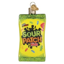 Old World Christmas SOUR PATCH KIDS (32719) Glass Ornament w/ OWC Box picture