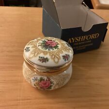 Ayshford Hinged Trinket Box Fine China Made In Staffordshire England picture