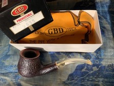vintage GBD 9635 pre-1980s Prehistoric w/ Perspex stem Sandblasted Briar PIPE picture