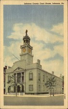 Lebanon County Court House ~ Lebanon Pennsylvania PA ~ 1930s linen postcard picture