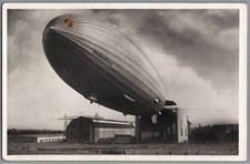 1936 LZ 129 Hindenburg Zeppelin Germany Official Real Photo Postcard RPPC / picture