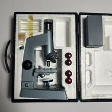 Vintage 1950’s Microscope Made In Japan W/Complete Case 80x 1200x Zoom Works picture