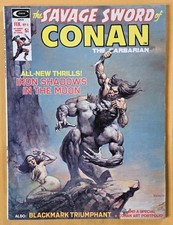 The Savage Sword of Conan #4 VG+ (4.5) Cover By Boris Vallejo Marvel Comic 2/75 picture