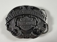 Vtg 1991 Harley-Davidson Belt Buckle Official Licensed Siskiyou N-88 Eagle USA picture
