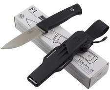 Fallkniven F1 Fixed Blade Knife Satin Finish Stainless Black Thermorun NZ picture