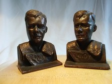 Vintage Lindberg Bookends - Early Aviation Originals - Warm Patina - Rare picture