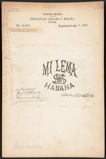 Photo:Sebastian Azcano y Meana Mi Lema Habana Cigar Trademark 1891 picture