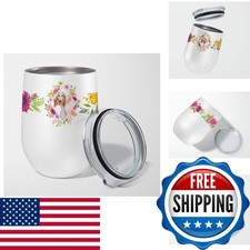Caroline's Treasures CK4110TBL12 Afghan Hound Pink Flowers 12 oz Stemless Wine picture